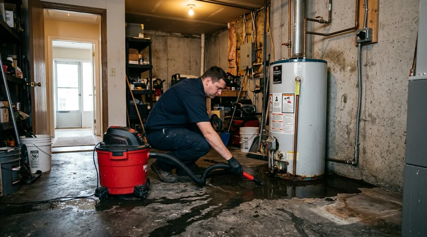 Emergency Water Heater Flood Cleanup in Macomb